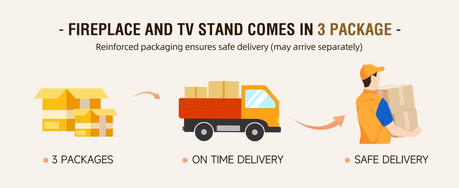 【Ships in 3 Packages】oneinmil 98" Farmhouse TV Stand with 36" Fireplace for TVs up to 100" Media Entertainment Center Adjustable Shelves Large Storage Cabinets White & Black 【Ships in 3 Packages】oneinmil 98" Farmhouse TV Stand with 36" Fireplace for TVs up to 100" Media Entertainment Center Adjustable Shelves Large Storage Cabinets White & Black