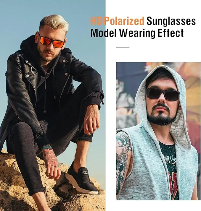 Retro Polarized Sunglasses for Men & Women - Classic Black UV Protection Driving/Fishing Sunglasses - Unisex Vintage Style Retro Polarized Sunglasses for Men & Women - Classic Black UV Protection Driving/Fishing Sunglasses - Unisex Vintage Style