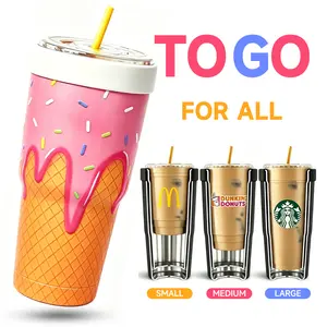 Universal Cup Insulator for to-go cups - Keeps Drinks Hot Cold 12+ Hours - Vacuum Insulated Tumbler