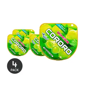 UHA CORORO Grape Juice Gummies - 4 Pack, Japanese Sunshine Muscat Flavor, 48g Each, Upgraded Texture & New Packaging