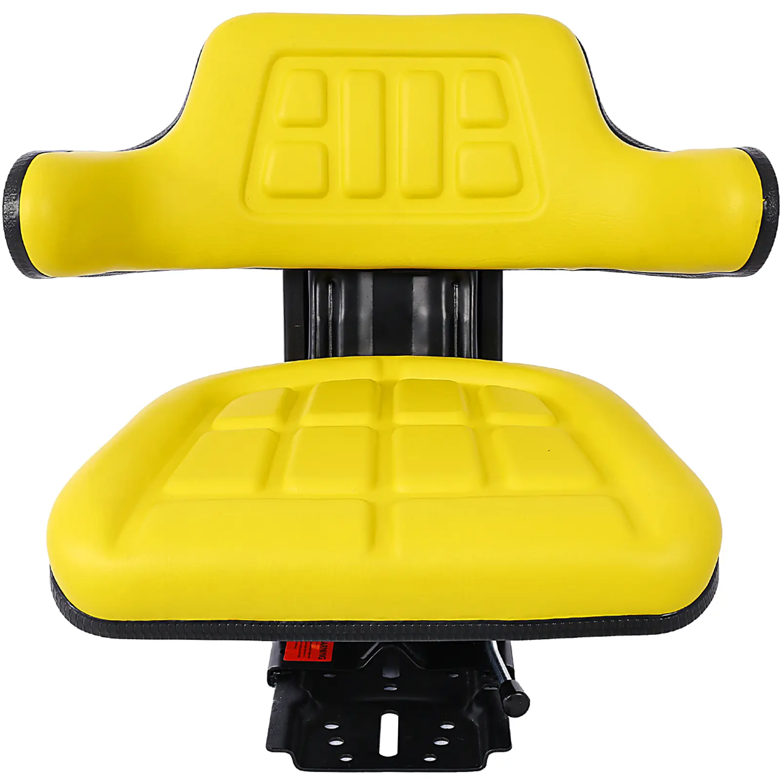 Universal Tractor Suspension Seat - Steel Frame, Shock Absorption, Weight Customization, Adjustable, Tilt Feature, Fits Ford/New Holland 3900,3910,3930,5000,5100,5600,5610,5900,5910, Yellow (Tools & Hardware), Metal, Rough Terrain