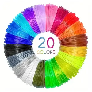 10/20/30 Colors PLA Filament 1.75mm, 16.4 Feet Per Color, Total 164/328/492 Feet, Random Colors, Suitable for Most 3D Printing Pens