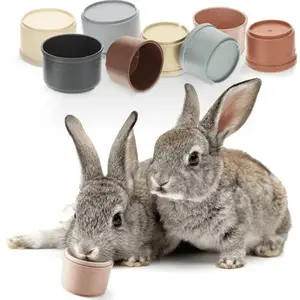8pcs Colorful Reusable Treat Stacking Toy Cups for Rabbits, Chinchillas, Hamsters, Guinea Pig and Small Animals