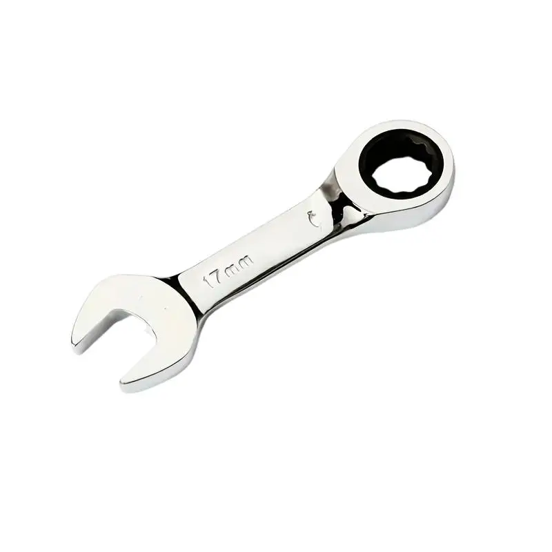 Short Handle Mini Reversible Mono Wrench, 1 Count 72 Teeth Ratchet Socket Wrench Nut Repair Tool, Dual Ended Auto Maintenance Hand Tool