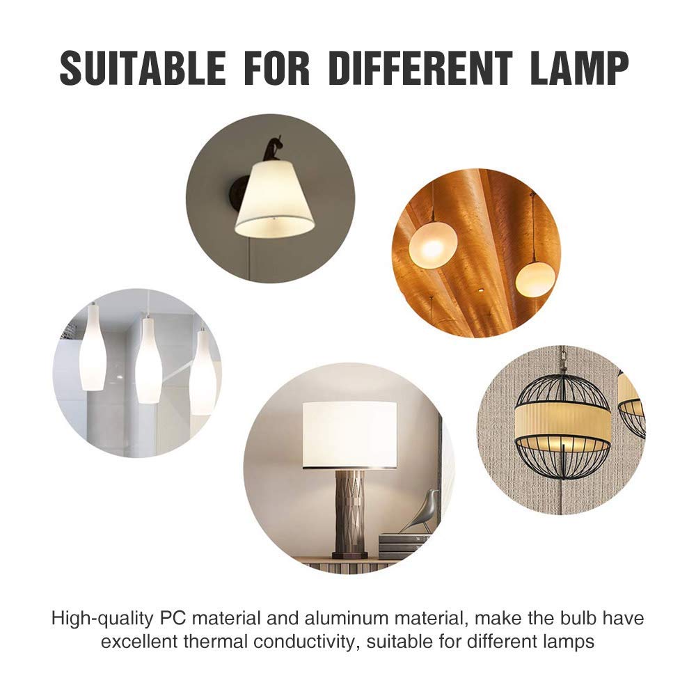 6PK Rechargeable Emergency LED Light Bulb, 12W 6500K Daylight, Battery Backup Lamp Stay Lights Up During Power Outage for Home Camping multifunctional tool 6PK Rechargeable Emergency LED Light Bulb, 12W 6500K Daylight, Battery Backup Lamp Stay Lights Up During Power Outage for Home Camping multifunctional tool