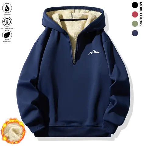 Men's Hooded Plain Fitted Polyester Pullover Hoodie - Lightweight Activewear Running Top for Casual Workout, Sporty Chic Mensfashion Apparel, M