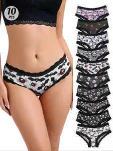 Morvia Women's Halloween Themed Print Panty, Soft Comfy Breathable Seamless Knicker for Daily Wear, Women's Underwear for All Seasons, Seamless Panties Set