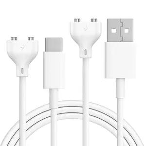 Rose Charger Replacement, 2 count 6MM  USB Charger - USB-A & USB-C Compatible, 2.7FT  Charger  for Easy Connection and
