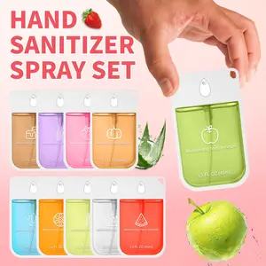 Alcohol-Free No-Rinse Hand Sanitizer Spray (Patterned Design), Moisturizing Hand Sanitizers, Powerful Bacteria-Inhibiting & Disinfecting, Fresh Scent Non-Irritating, Compact Portable Size, Fast-Drying Non-Sticky, Suitable for Daily Commutes, Travel