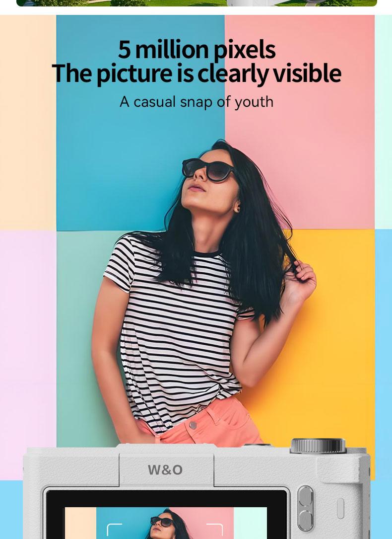 4K Digital Camera for Photography, Y2K Foldable Screen Portable Vlogging Camera with 32GB SD Card, Wrist Strap, Self Timer, Anti-Shake, 16X Digital Zoom, Ideal Gift for Girls, Boys Teenagers, and Beginners, Birthday Christmas Valentine's Day Gift