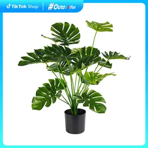 Outdoorfun 28" Fake Plants Large Artificial Floor Faux Plants Indoor Tall for Home Office Living Room Outdoor Decor Garden Decorations Decoration Items Decorative