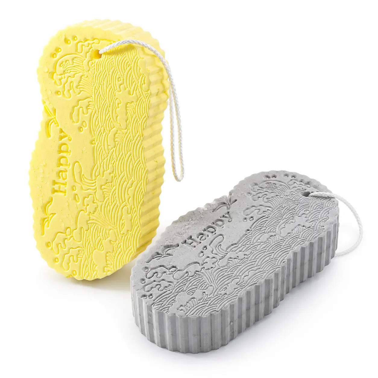 2-Pack Magic Exfoliating Bath Sponge, 3D Soft Reusable Body Scrubber for Shower, Gentle Exfoliating Sponge Alternative to Bath Gloves, Random Colors