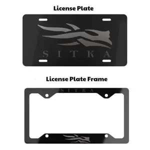 GEAR License Plate & Plate Frame Car  sitka Decor Accessories US Market Unique Personalized Design Enhances Aesthetic Appeal Easy Install - Tag For Car - Car Accessories