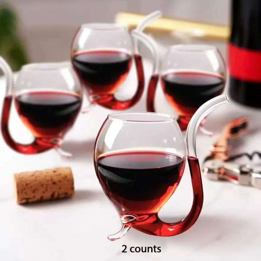 Aesthetic Reusable Stemless Wine Glass with Integrated Straw, Stylish Glass Cups, Drinking Glassware, Lead Free Shatter Resistant Clear Glass Tumbler, Multifunctional Cup for Wine Cocktails, Stylish Drinkware for Bachelorette Wedding Girls Night Party