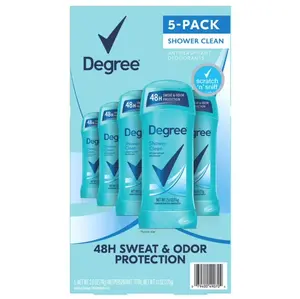 Degree Antiperspirant Deodorant Shower Clean 2.6oz 5 pk