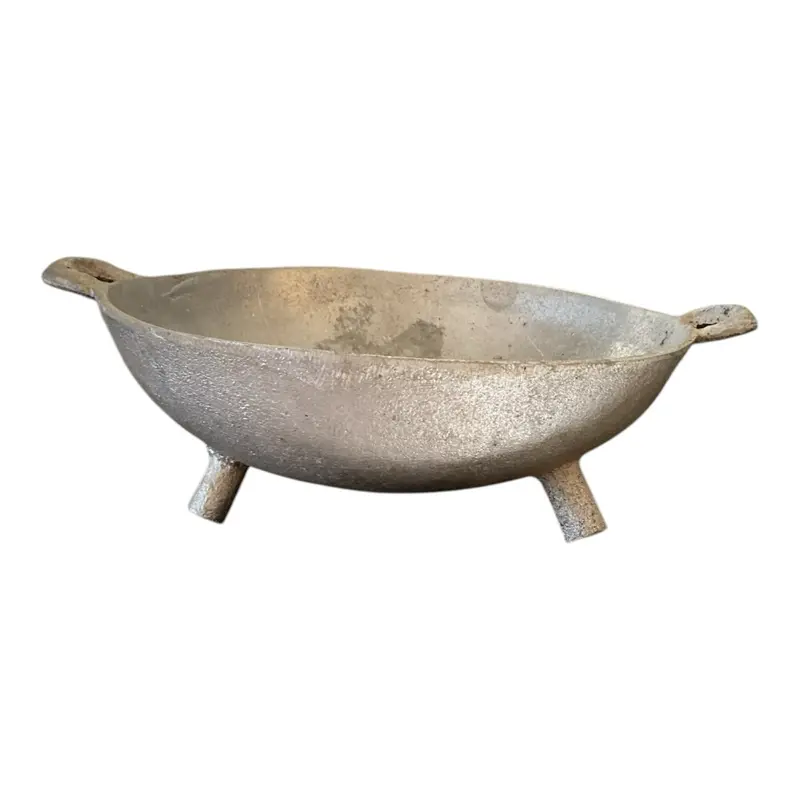 Cast Aluminum iron Kadai Traditional Indian Wok, Pre-Seasoned Deep pan with Handles