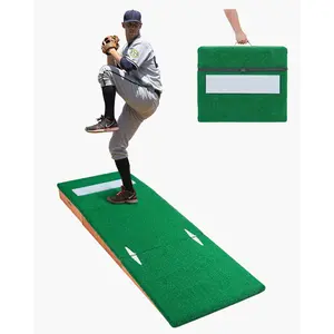 VEVOR Pitching Mound, Portable Baseball Pitcher's Mound, 85 in Indoor Outdoor Pitching Practice and Training Equipment, Softball Pitching Aids with Antifade Turf, Pitching Rubber, Adjustable Base