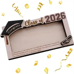 Graduation Gifts 2026 Holder, Wooden Graduation Envelope Box for Class of 2026 High School Senior College University Graduates Student