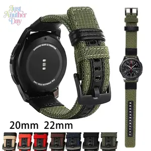 Nylon Quick Release Watch Band – 20/22mm Military Style Sport Strap with Steel Buckle