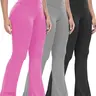 Women's High-Waist Fitness Yoga Flare Pants Set, High Waisted Leggings, Butt Lifting Tummy Control Shaping Design, Breathable Quick-Dry Fabric, Sporty Fitted Trousers, High Waist Activewear, Fitness Clothes, Workout Sportswear