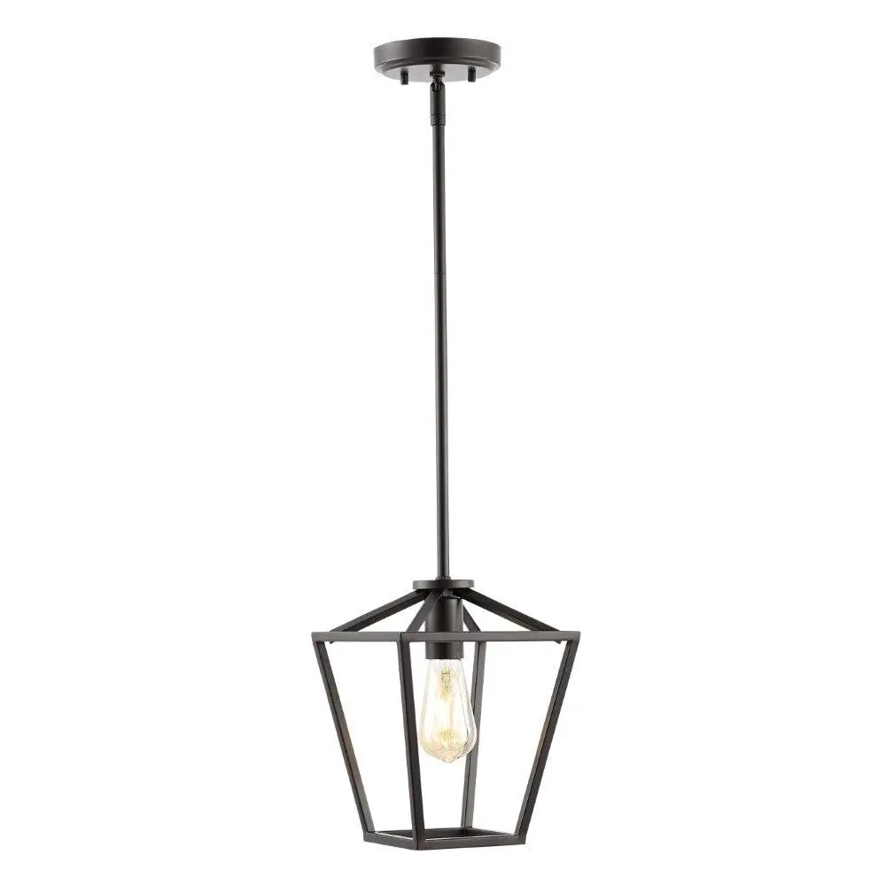 JONATHAN Y Ruth Traditional Classic Lantern Metal/Glass LED Pendant; for Living Room, Bedroom, Kitchen, Office