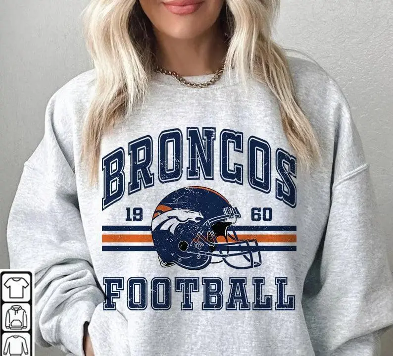 Denver Football Sweatshirt, Made In USA, Gift For Football Fan