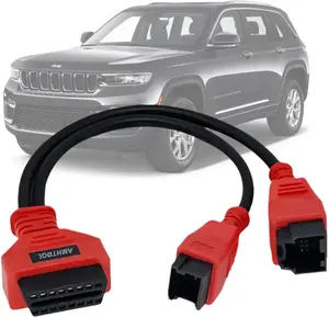 FCA + Pin Connector to OBD Adapter Security Bypass Cable for SGW Equipped FCA Vehicles for Diagnostic, Coding and Programming, Compatible with JScan App