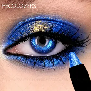 1pc Sparkling Blue Eyeshadow Stick, Sparkle Eye Crayon - Waterproof Long-Lasting, Smooth Application, Bold Stage Makeup, Christmas Makeup, High-Quality Cosmetics, Ideal Holiday Gift For Women