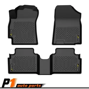 TPE Material All-Weather Floor Mats, Slip-Proof Precise-Fit Easy-Install Protection Liners for 2021-2025 Hyundai Elantra