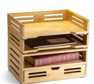 Bamboo Stackable Letter Tray