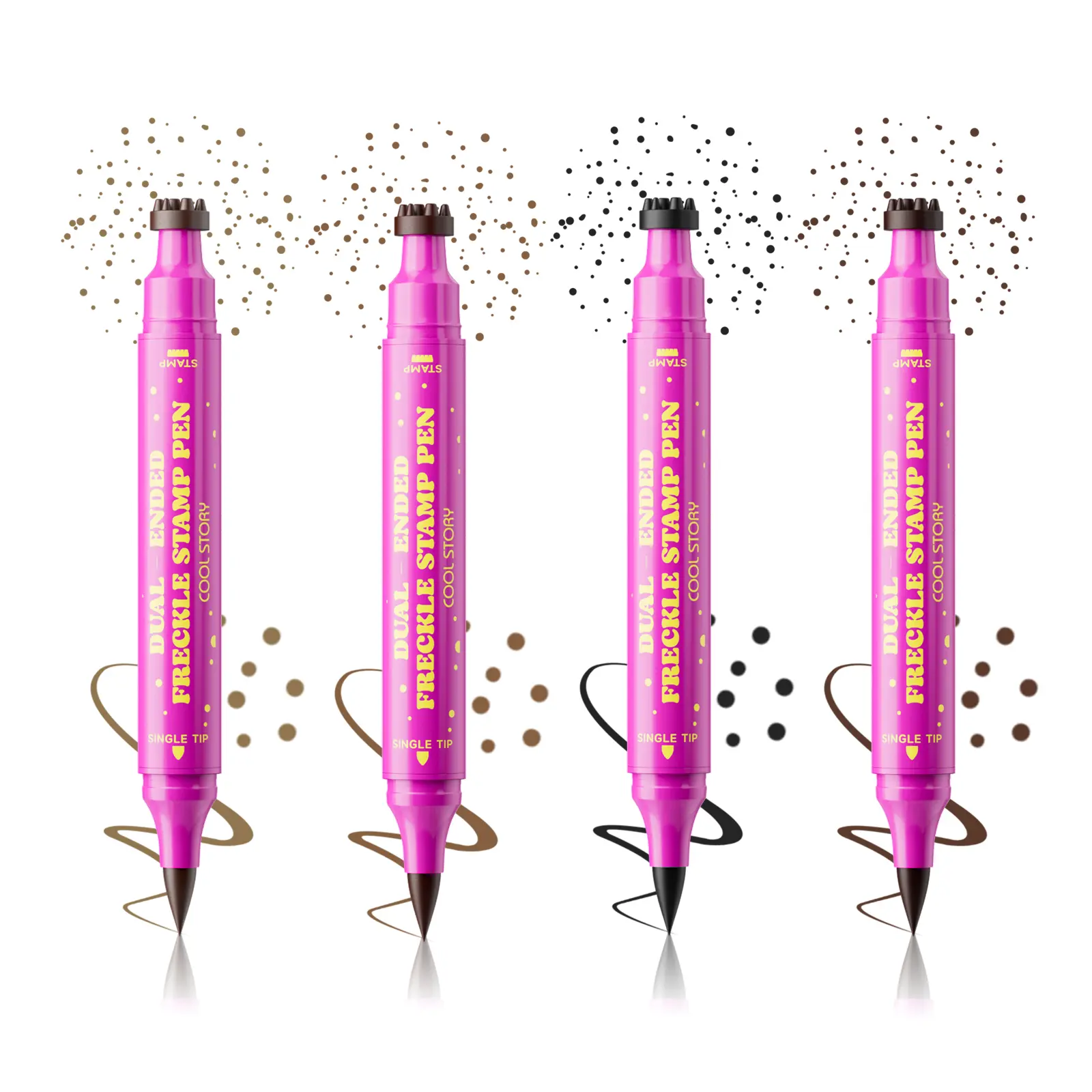 Pumpkin Head 3-in-1 Dual Tip Stamp Pen, Natural Freckle Makeup, Waterproof Quick Dry Long-Lasting Gentle Formula