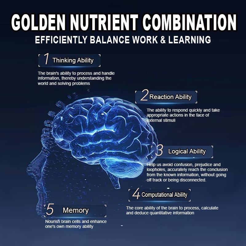 【Upgraded Formula】Royavita Nootropic BrainSupplements - Clinically Proven Brain Nutrition Supplement with Phosphatidylserine, Vitamin B6 B12, 60 Capsules for Mental Alertness, Memory, Concentration & Focus-1