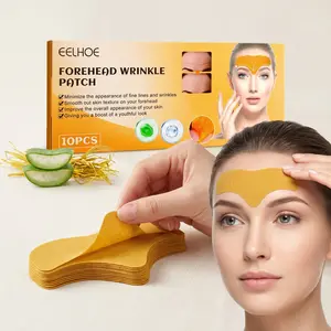 Forehead Patches 10pcs with Hydrolyzed Collagen and Centella, Suitable for All Skin Types, Daily Facial Care, Solid Sheet Mask