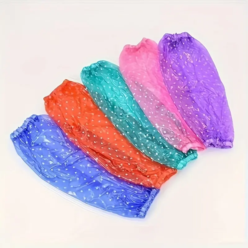 8pcs Durable PVC Arm Sleeves - Waterproof & Oil-Resistant, Acid/Alkali Resistant, Transparent Protective Long Sleeves