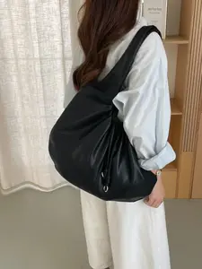 Elegant Pleated Shoulder Bag 2026 New Design, Versatile Commuter Handbag, Stylish Office Use, Trendy Crossbody Bag for Women