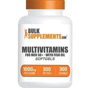 BulkSupplements - Multivitamins For Men 50+ (With Fish Oil) Softgels - Immune - Cognitive Support - 300 Softgels - 1000mg per Serving