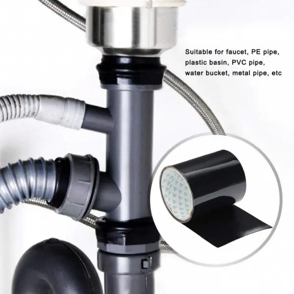 Waterproof repair tape used around household plumbing and PVC pipes