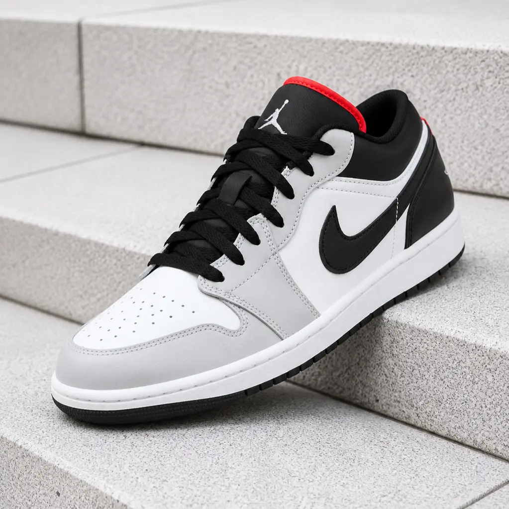 Nike Air Jordan 1 Low Neutral Grey Infrared 553558-045 Men's Fashion Sneaker New