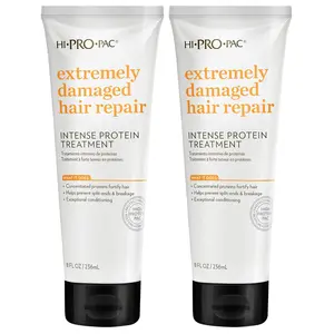 Hi-Pro-Pac Hair Mask - Extremely Damaged Hair Repair - (2-Pack) 8 fl oz - Intense Protein Treatment Masque - Deeply Conditions, Fortifies, and Helps Prevent Split Ends and Breakage Haircare Moisture