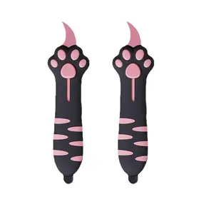 2-Pack Cat Paw Craft Knife, Extendable Cat Claw Knife, Cute Cat Design Box Opener, Portable Extensible Knife