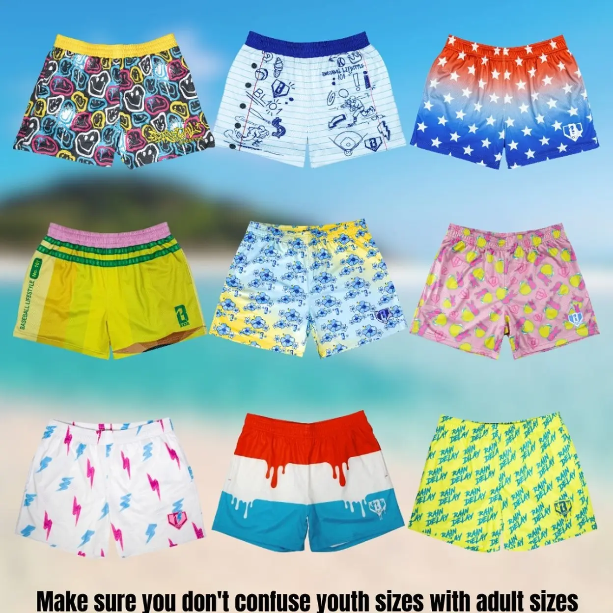 BL101 Colorful Graphic Mesh Shorts for Men, Summer Streetwear Basketball Shorts,  Lightweight Breathable Athletic Shorts