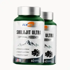 Natural High-Potency FLYNEW Shilajit Ultra I Adaptogen Energy Stamina Immune Antioxidant I Made in USA |   60 Capsules Dietary Supplement Healthcare Fitness Vitamin Edible Organic