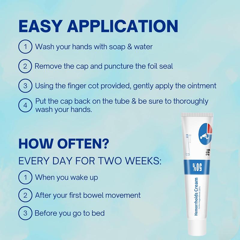 Medicated Hemorrhoid Relief Ointment - Soothes Pain & Burning, External Comfort Care