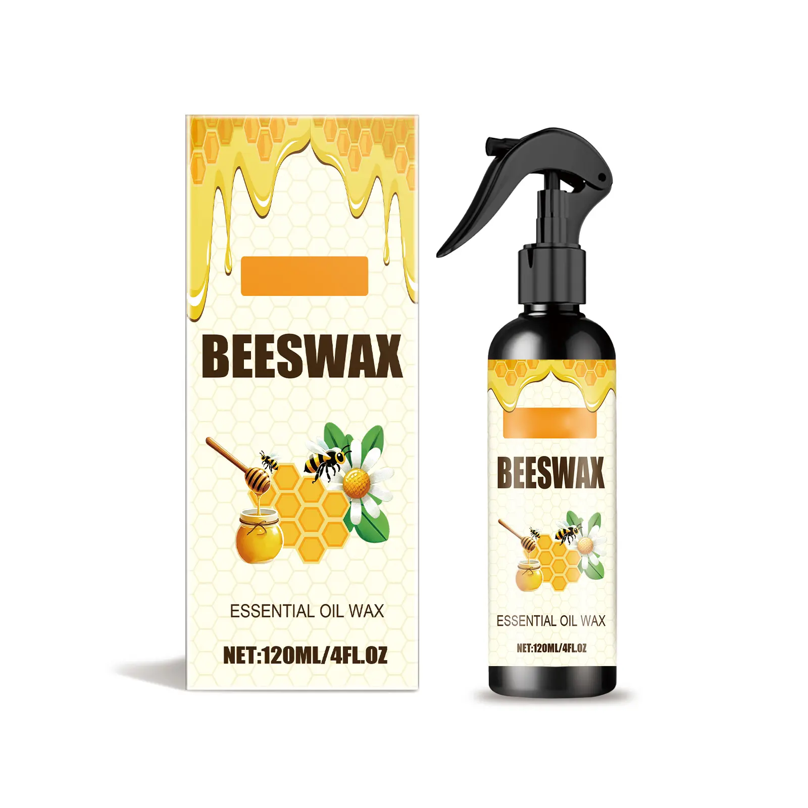 Beeswax Wood Floor Polish Spray Waterproof Anti-Crack Scratch Cover Renew Multi-Purpose Furniture Care Wood Maintenance