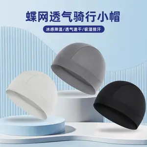Cooling Ice Silk Mesh Cycling Skull Cap, Lightweight Sun Protection Sports Hat, Breathable Helmet Liner for Motorcycle, Bike, Running & Outdoor Activities