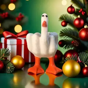 Creative Funny Duck Resin Statue, Desktop Decoration, Unique Handmade Gift, Home Office Decor Accessory, Collectible Room Ornament