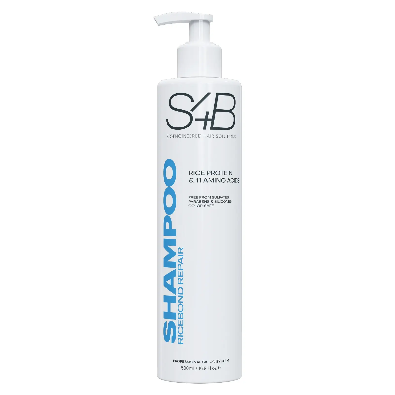 S4B Rice Water Protein Bond Repair Shampoo for Fast Hair Growth & Damaged Hair Treatment (Sulfate-Free for Thicker, Stronger Hair)16.9 fl oz
