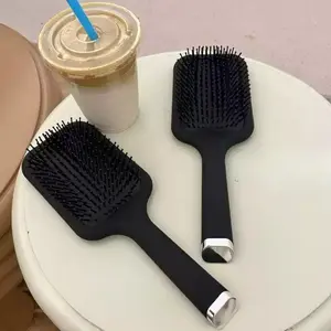 Korean INS Black Air Cushion Comb - High-Value Massage Brush for Female Students, Curly Hair Styling & Scalp Care