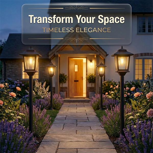 [Two Pack] 63" Solar Lamp Post Lights, Waterproof Outdoor Pole Lights for Patio, Garden, Yard, Pathway, Front & Back Door, Warm White with Replaceable Bulbs, Valentinesdaygift