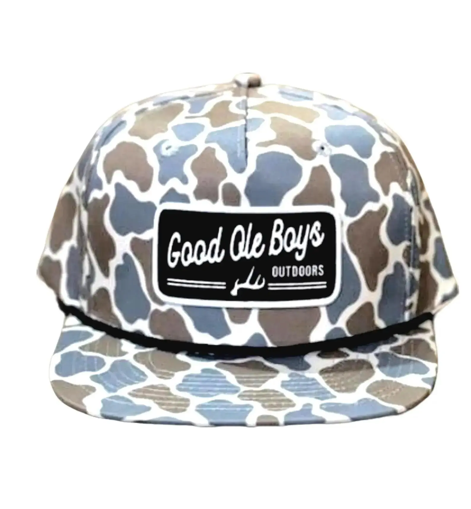 Good Ole Boys Mens Camo Trucker Hat, Adjustable Snapback Baseball Cap with Antler Patch and Retro Rope, Hunting & Fishing Gift, Father's Day, Mens Hats, Birthday, Gifts For Boyfriend